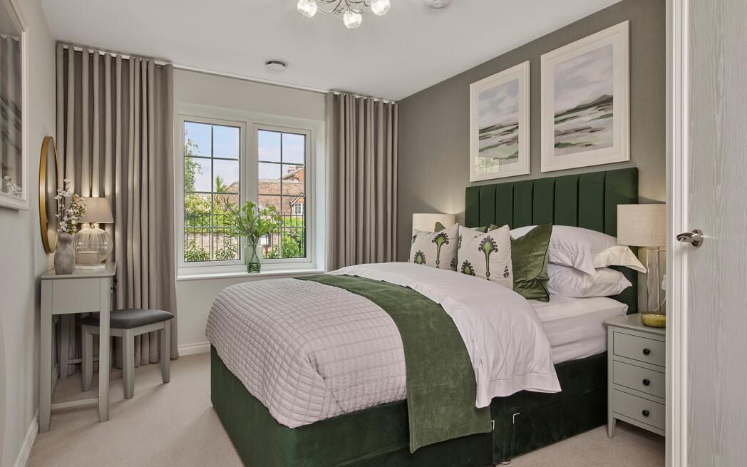 Typical Master Bedroom at Edwina Mountbatten Lodge, Romsey 1920x1080