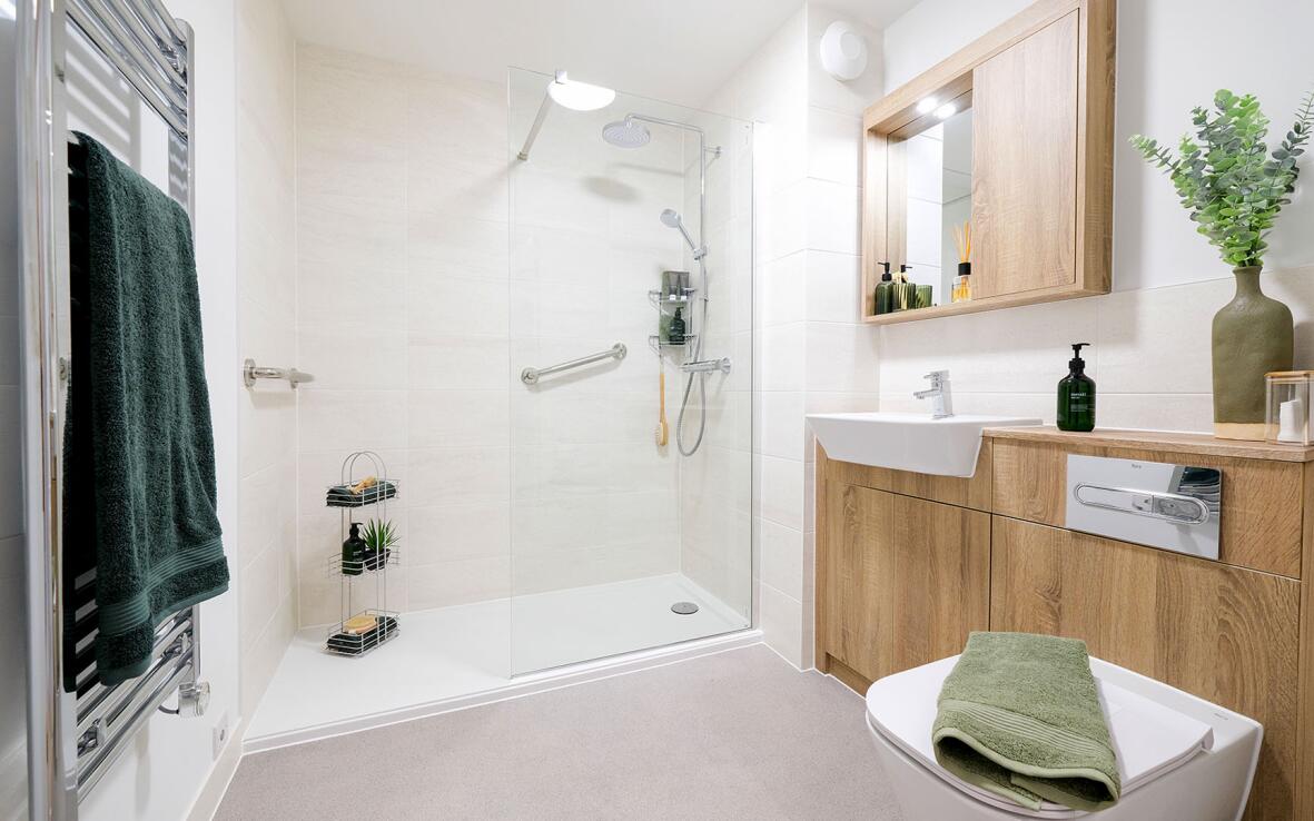 Typical Shower Room at Saxon Lodge