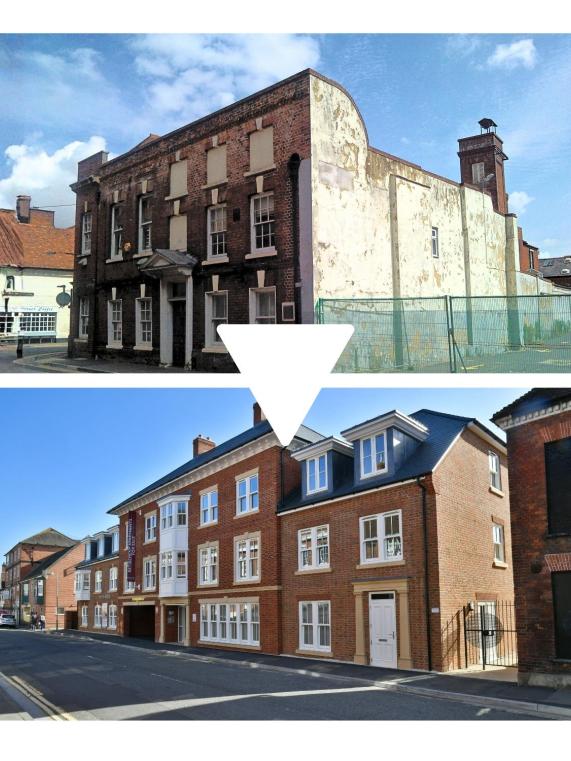 Before and after land